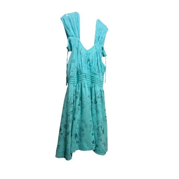 Disney Torrid Princess Ariel Print Swing Dress Women Size 12 Aqua Green Mermaid - Picture 12 of 16